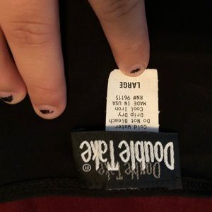 Double take black tank top